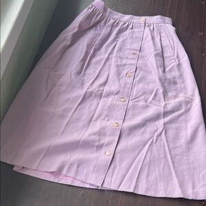 Vintage Pandora Lavender Button-Down Skirt